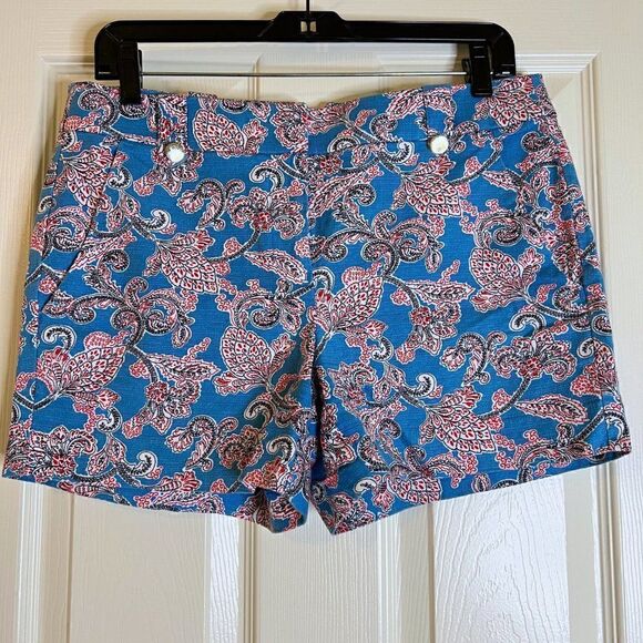 Loft Ann Taylor Paisley Shorts sz 4 - Picture 2 of 9